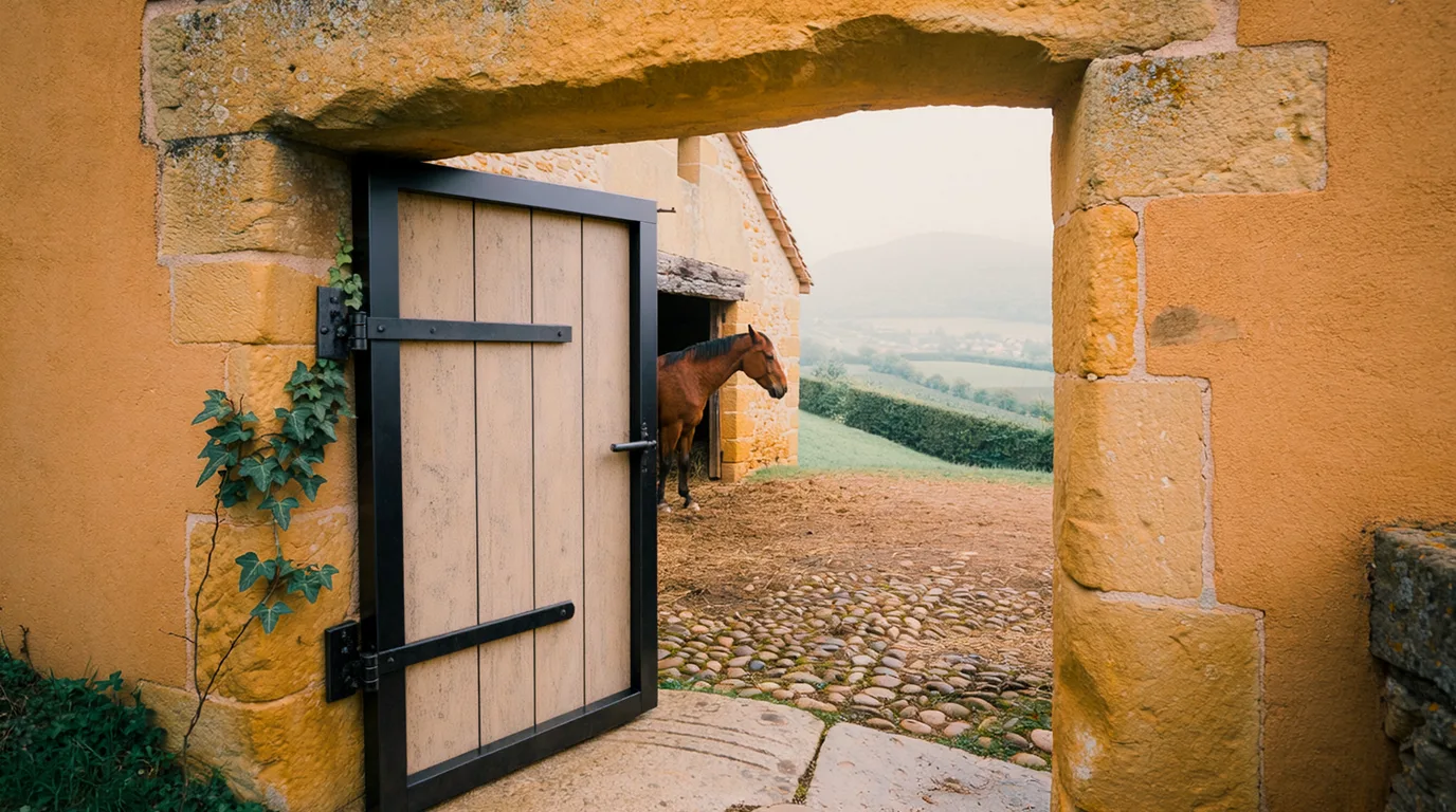 Entrée, Écurie des Hauts de Cornavan, centre équestre à Communay